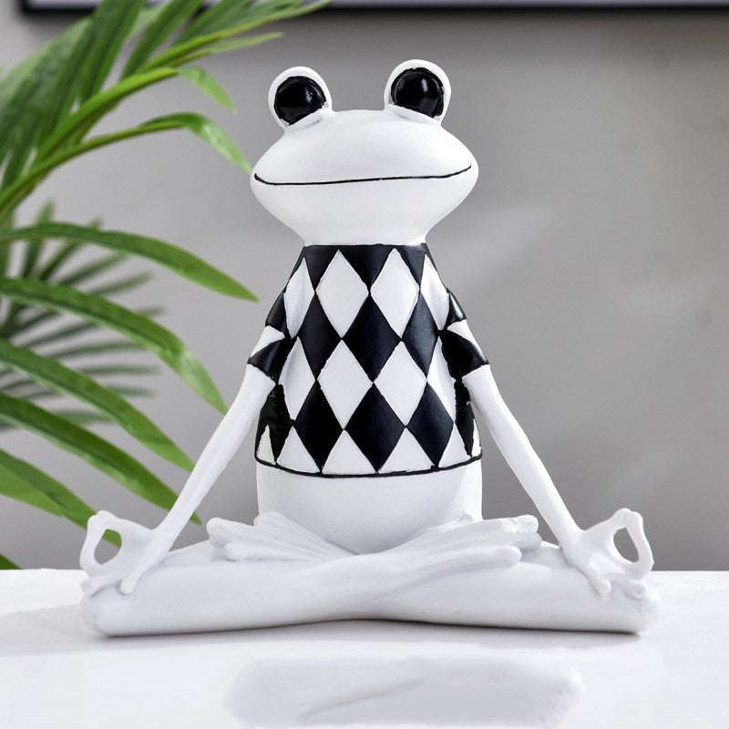 Meditating Frog Figurines