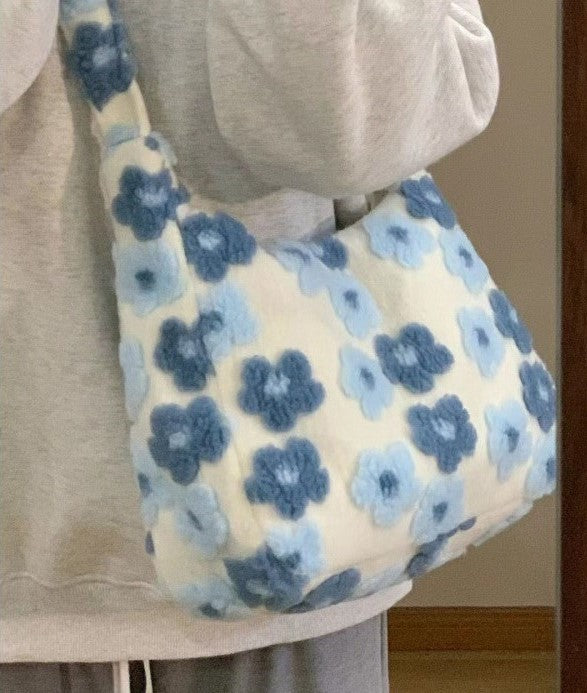 Floral Fur Handbag