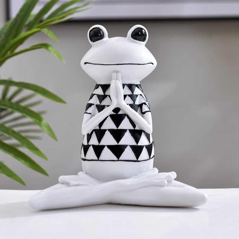 Meditating Frog Figurines