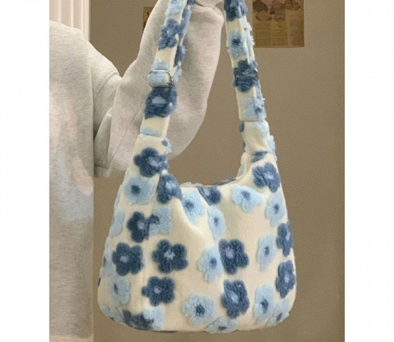 Floral Fur Handbag