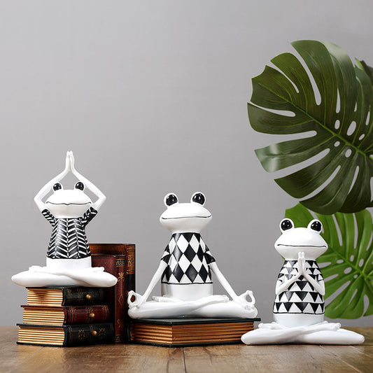 Meditating Frog Figurines